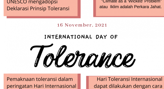 Hari Toleransi Internasional dimulai pada 16 November 1995, saat Negara Anggota UNESCO mengadopsi Deklarasi Prinsip Toleransi (1)