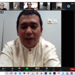 Syaiful Arif penulis dan public speaker mengenai Pancasila  sebagai teman belajar kelas online dalam rangka Sekolah Kepemimpinan Pemuda Lintas Agama (SKPLA)  pada Jumat, 17 Desember 2021